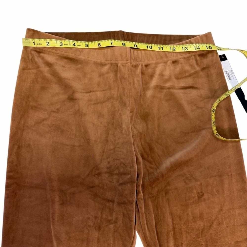 New Mix Velour Leggings Lot Of 2 Women’s 2X/3X Brown Tan Cozy Soft Comfy Relax - Picture 11 of 13